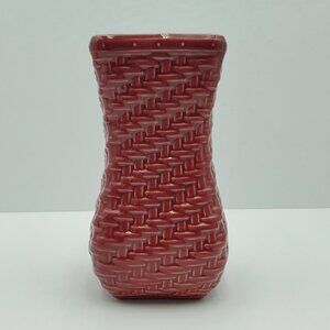 Longaberger Woven Reflections Paprika Vase Longaberger Pottery Tall Vase